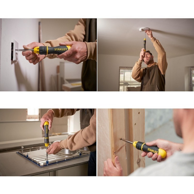 Stanley 0-68-010 Dynagrip Cırcırlı Tornavida Bits Seti 11P