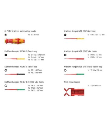 Wera W1 Kraftform Kompakt Tamir Seti 05135926001