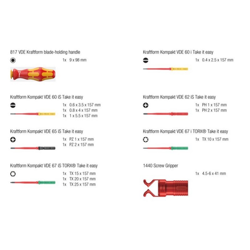 Wera W1 Kraftform Kompakt Tamir Seti 05135926001