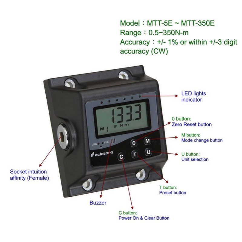 Eclatorq MTT-5E 0.5-5Nm Tork Test Cihazı (Pro) ±1%
