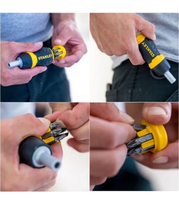 Stanley 0-66-358 Cırcırlı Topaç Tornavida Bits Seti PZ PH SL 6P