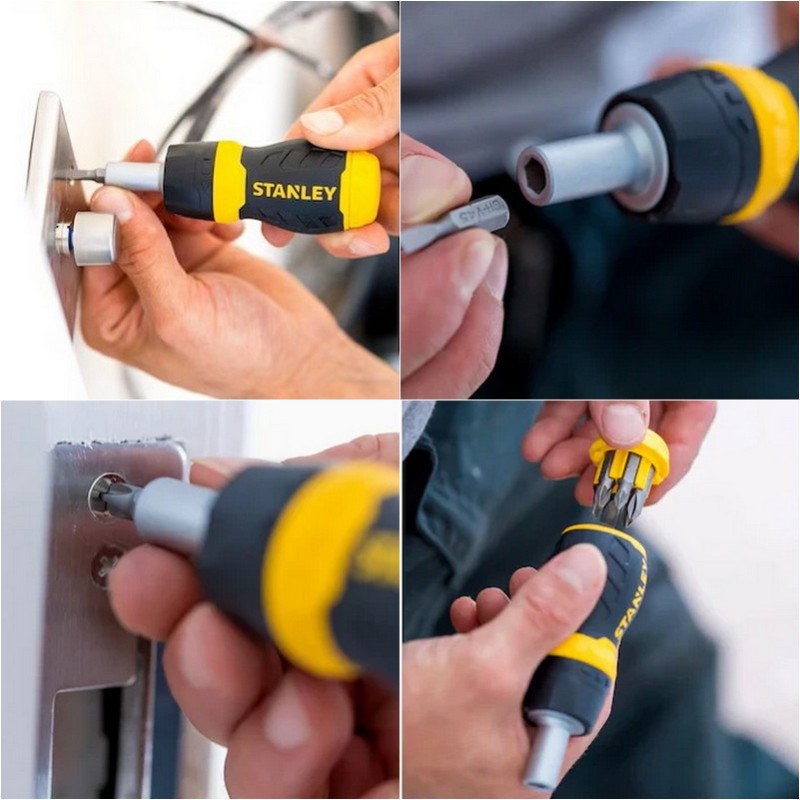 Stanley 0-66-358 Cırcırlı Topaç Tornavida Bits Seti PZ PH SL 6P