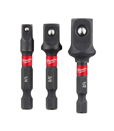 Milwaukee Impaktör 1/4" Hex Kare Çevirici Set 3P 4932479228