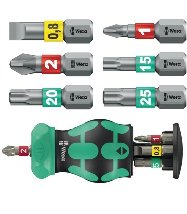 Wera KF Kompakt Stubby RA1 Tornavida Bits Seti 05008891001